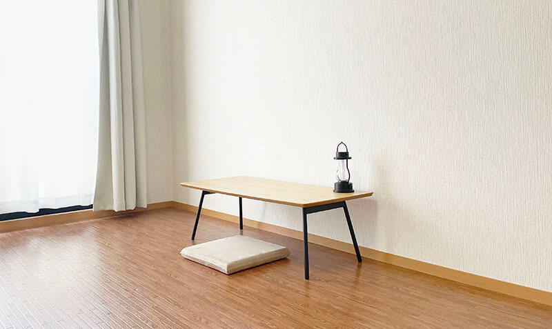 無印良品「折りたたみ式テーブル」使用レビュー【ミニマリストの作業机】